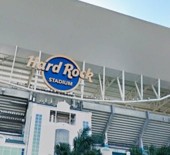 Metal Cabana Goes Airborne, Slams Into Packed Pool at Hard Rock Stadium