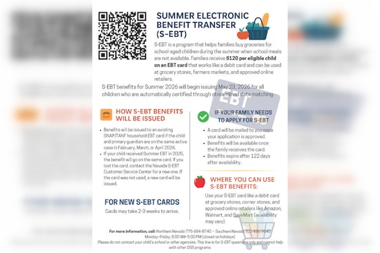 Nevada Parents Can Snag $120 Summer Grocery Cards For Each Kid