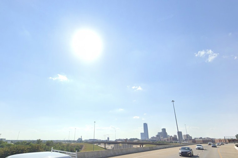 Oklahoma City Swelters as Heat Cranks Up and South Winds Roar