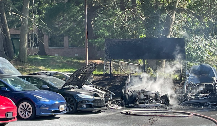 Owings Mills EV Blaze Draws HazMat Swarm, Snarls Reisterstown Road
