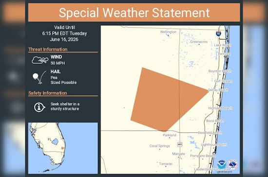Palm Beach Pummeled: Rush-Hour Storms Sling 50 Mph Gusts, Pea-Size Hail