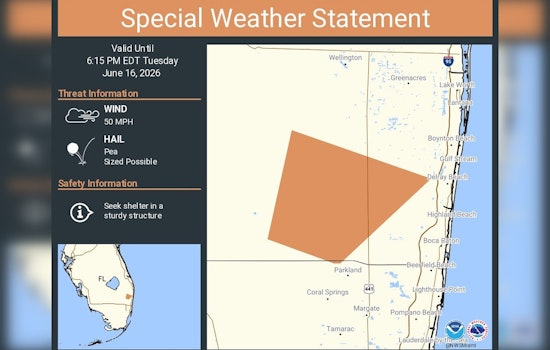Palm Beach Pummeled: Rush-Hour Storms Sling 50 Mph Gusts, Pea-Size Hail