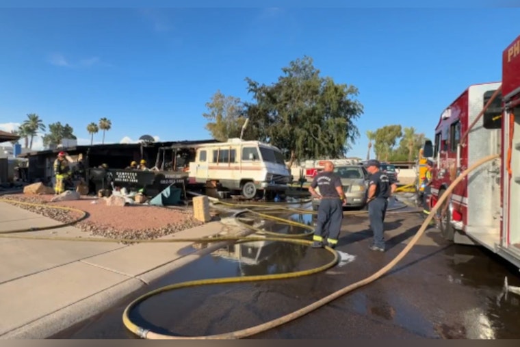 Phoenix RV Inferno Jumps To House, Leaves Family Of Three Displaced