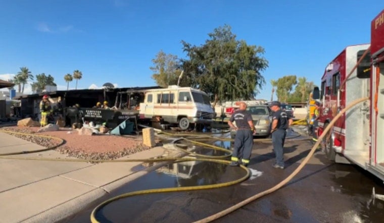 Phoenix RV Inferno Jumps To House, Leaves Family Of Three Displaced