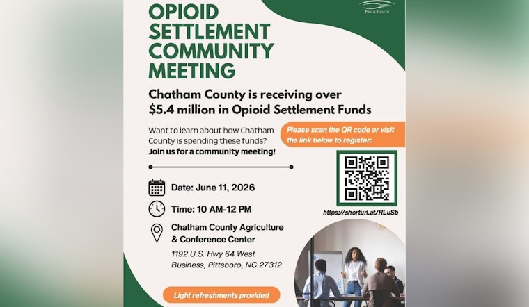 Pittsboro Showdown Over $5.4 Million In Opioid Cash