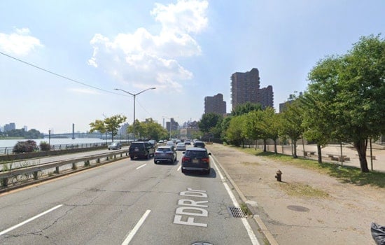 Predawn Sinkhole Brings FDR Southbound To A Crawl Near East 120th Street