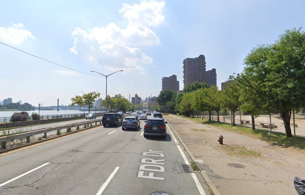 Predawn Sinkhole Brings FDR Southbound To A Crawl Near East 120th Street