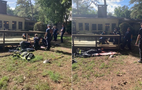 Sandy Springs Firefighters Jack Up Backyard Deck to Rescue Trapped Child