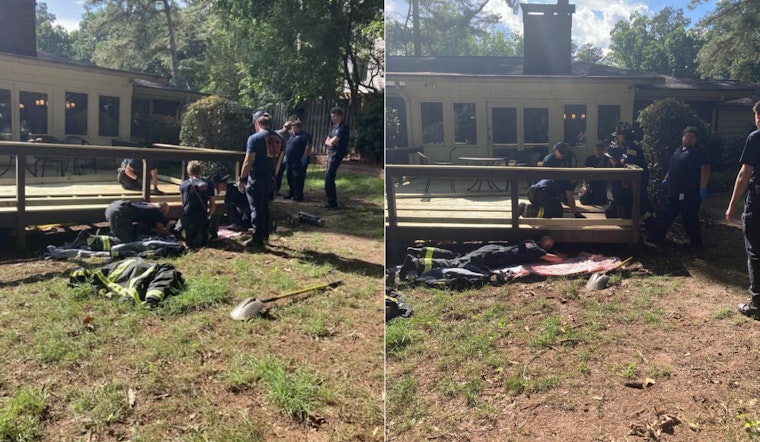 Sandy Springs Firefighters Jack Up Backyard Deck to Rescue Trapped Child