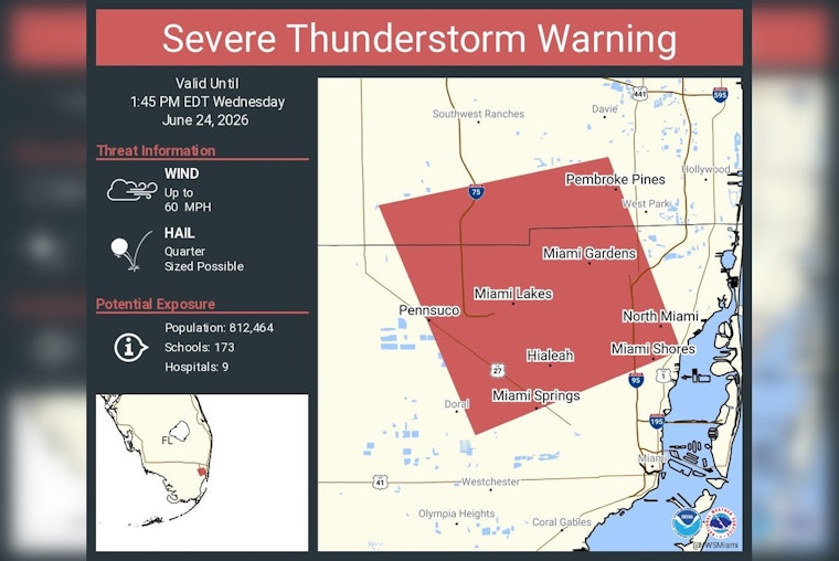 Severe Storm Roars From Hialeah To Miramar As Miami Braces For Hail And 60 Mph Gusts