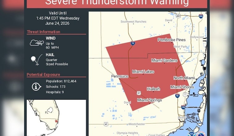 Severe Storm Roars From Hialeah To Miramar As Miami Braces For Hail And 60 Mph Gusts