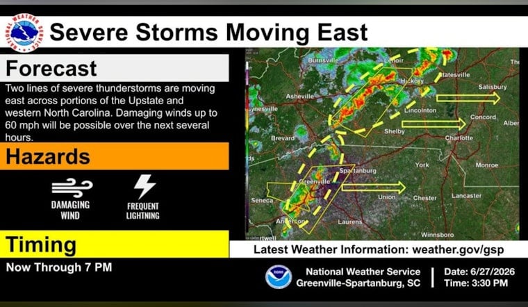 Severe Storm Warning Zeroes In On Henderson, Puts I-85 On Edge