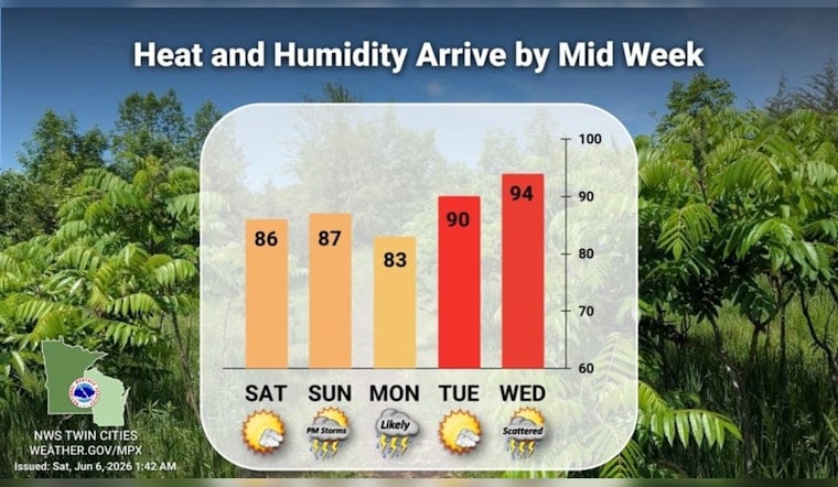 Soggy Sunday Lurks After Minneapolis’ Sizzler Saturday