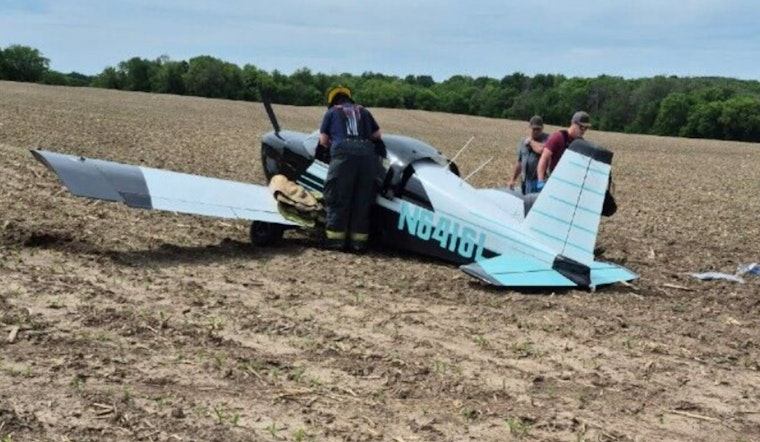 Solo Pilot Survives Farm Field Crash Just South Of Amery Airport