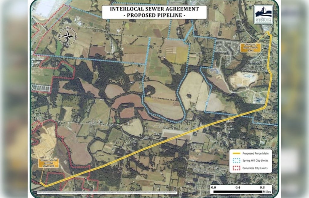 Spring Hill Looks To Columbia Pipe Fix To Ease Sewer Squeeze