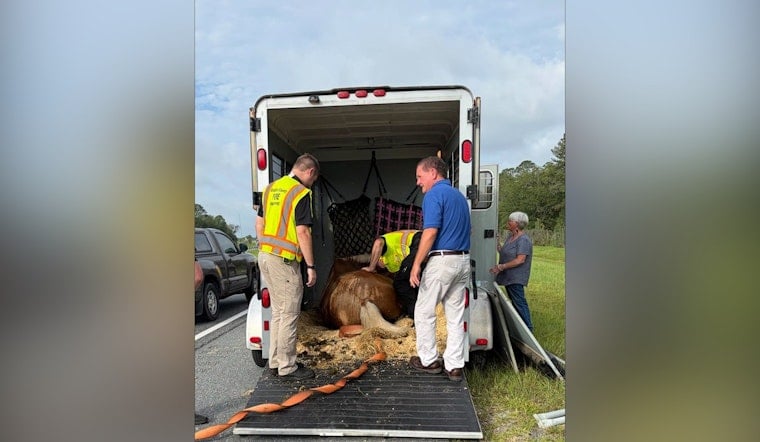 Starke Firefighters Yank Overheated Horse From Sweltering Trailer