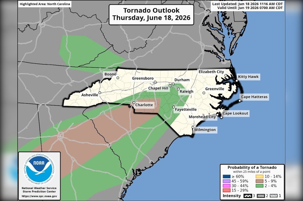 Storm Bullseye On Charlotte As Level 2 Severe Threat Widens