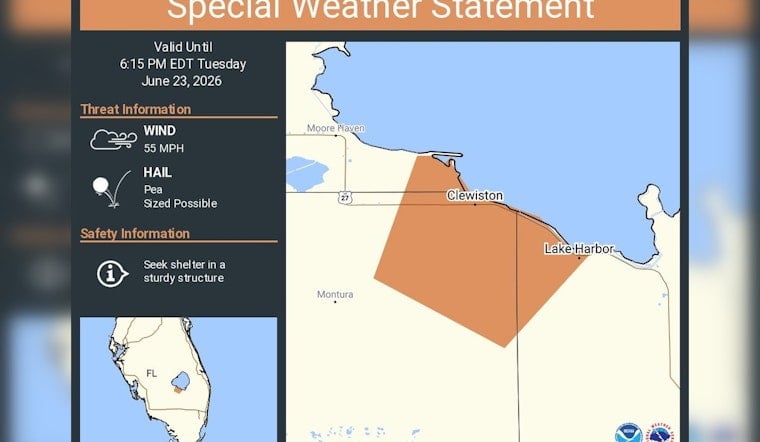 Storms Zero In On Clewiston As NWS Urges Lake Okeechobee Locals To Take Cover