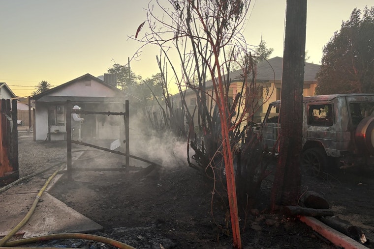SUV Torched, Power Lines Topple In Fiery Scare Near 30th And Thomas