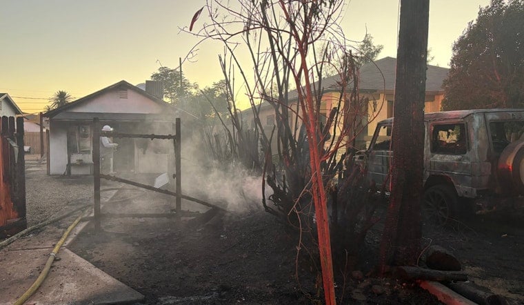 SUV Torched, Power Lines Topple In Fiery Scare Near 30th And Thomas