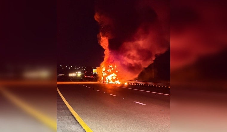 Tesla Car-Hauler Inferno Shuts Turnpike And I-95 In Hobe Sound
