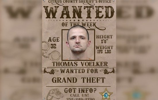 Thomas Voelker Wanted For Grand Theft In Citrus County