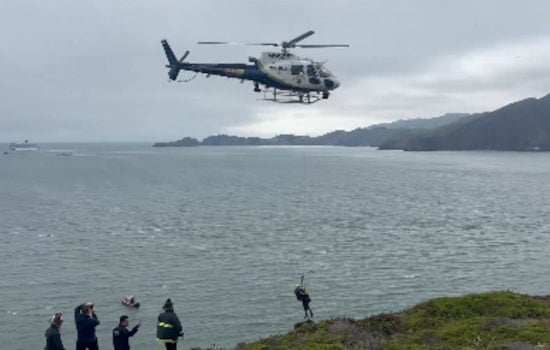 Visitors Snatched From Treacherous Golden Gate Cliffs After Off-Trail Misstep