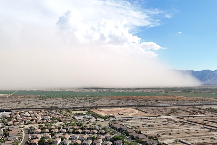 Wall of Dust Swallows Ahwatukee as Phoenix Skies Turn Brown