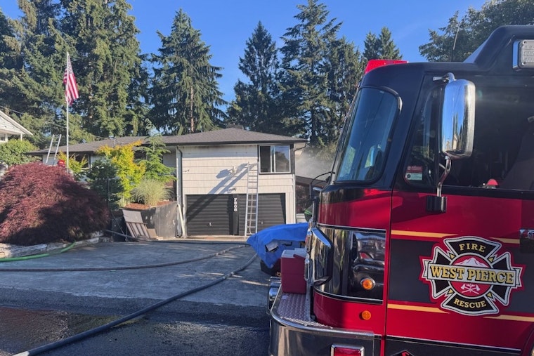 Wall Of Fire Trucks Swarms 24th Street West As House Blaze Rattles University Place