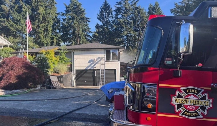 Wall Of Fire Trucks Swarms 24th Street West As House Blaze Rattles University Place