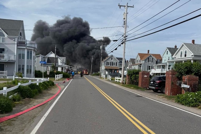 Wells Beach Inferno Chokes Atlantic Ave, Sends Smoke Skyward