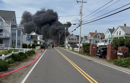 Wells Beach Inferno Chokes Atlantic Ave, Sends Smoke Skyward