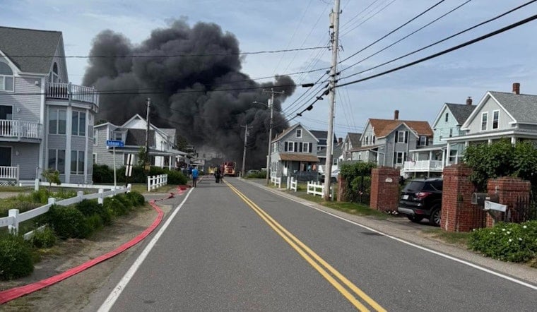 Wells Beach Inferno Chokes Atlantic Ave, Sends Smoke Skyward