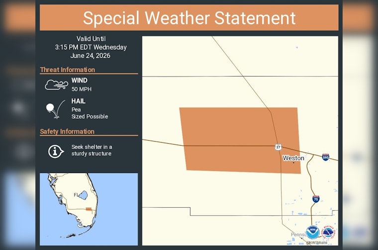 Weston On Edge As Hail And 50 MPH Gusts Bear Down