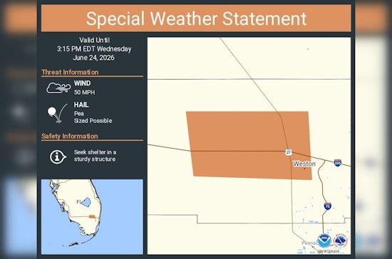 Weston On Edge As Hail And 50 MPH Gusts Bear Down