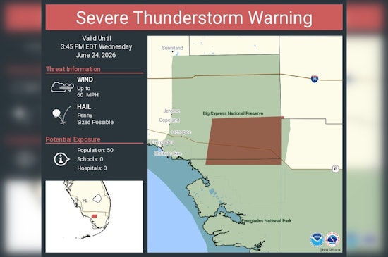 Wild Skies Rock Collier as Severe Storm Targets Everglades
