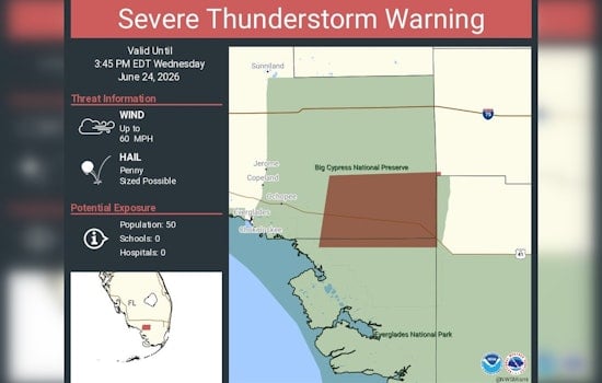 Wild Skies Rock Collier as Severe Storm Targets Everglades