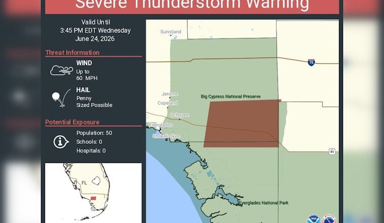 Wild Skies Rock Collier as Severe Storm Targets Everglades