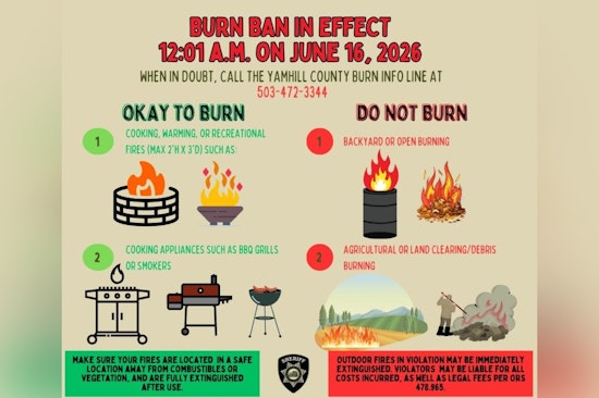 Yamhill County Slaps Summer Burn Ban On Backyard Fires Starting June 16
