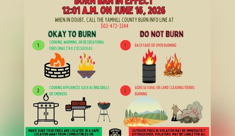Yamhill County Slaps Summer Burn Ban On Backyard Fires Starting June 16