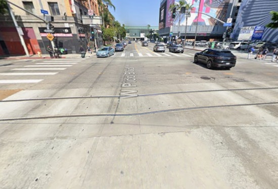 A Line Train Strikes Car on W Pico Blvd, Downtown LA