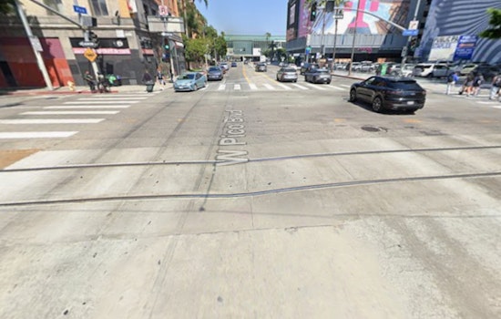 A Line Train Strikes Car on W Pico Blvd, Downtown LA