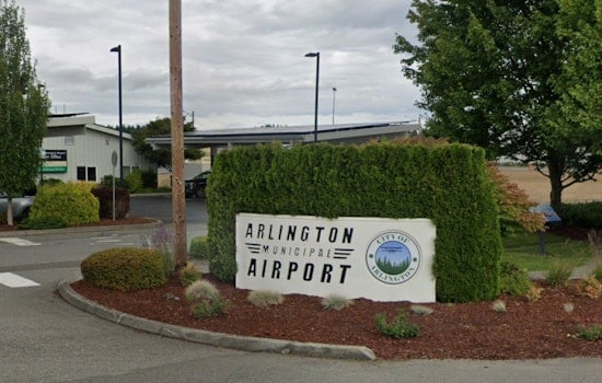 Arlington Airport Shrouded in Smoke as Lumber Warehouse Erupts in Flames