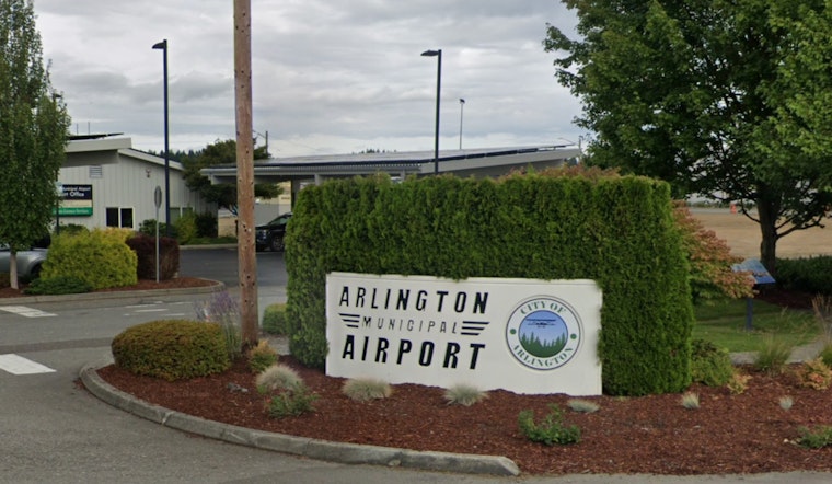 Arlington Airport Shrouded in Smoke as Lumber Warehouse Erupts in Flames