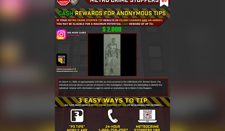 Baltimore Cops Turn To Neighbors To ID North Stricker Fire Mystery Figure