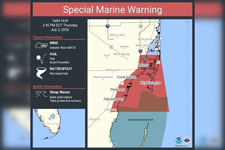 Biscayne Bay Boaters Scramble For Cover As Sudden Storm Triggers NWS Warning