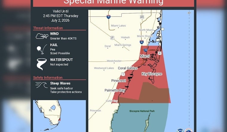 Biscayne Bay Boaters Scramble For Cover As Sudden Storm Triggers NWS Warning