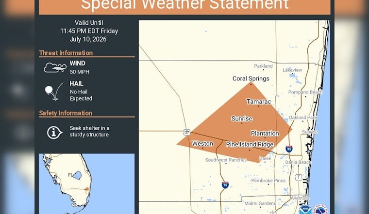 Blown Away: 50 Mph Gusts Put Coral Springs, Plantation and Sunrise on Edge
