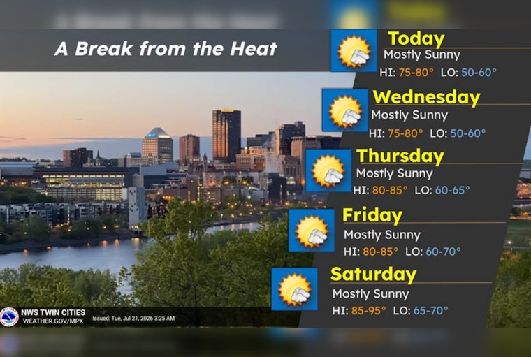 Blustery Skies Set The Stage Before Minneapolis Heat Cranks Back Up
