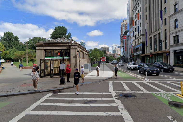 Boylston T Stop Taped Off As Police Swarm Boston Common